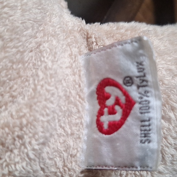 TY Pluffies Bear Lovey Plush Toy Stuffed Animal 2004 Tan Teddy Bear TyLux - Picture 9 of 9